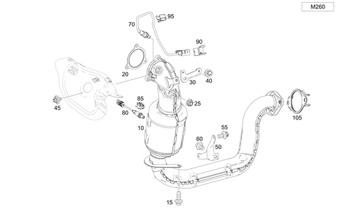 Exhaust System Used on Four-Cylinder Gasoline Vehicles for 2022 Mercedes-Benz A 220 #0