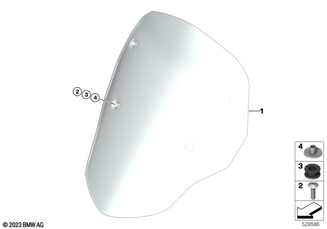 46637108701 - : Windshield                for BMW-Motorrad Image
