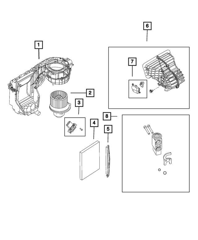 68292705AA - Air Conditioners and Heaters: A/c And Heater Housing for Mopar Image