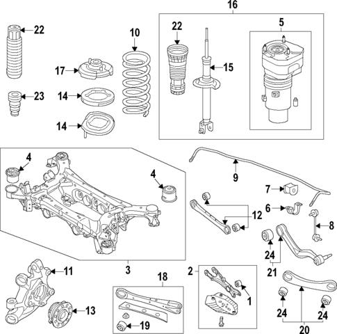 Rear Suspension for 2025 Genesis G90 #0