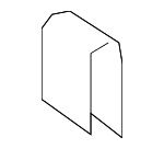 8E5867190 - Body: Rear Header Trim Clip for Audi: A4, A4 Quattro, A6, A6 Quattro, A8 Quattro, RS4, S4, S6, S8 Image