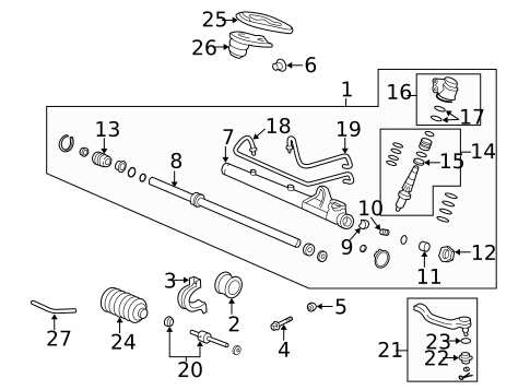 Steering Gear & Linkage for 1998 Acura Integra #0