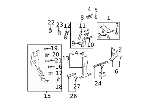 Interior Trim - Pillars for 2007 Cadillac Escalade ESV #0