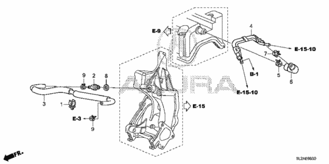 Breather Tube (L4) for 2014 Acura TSX #0