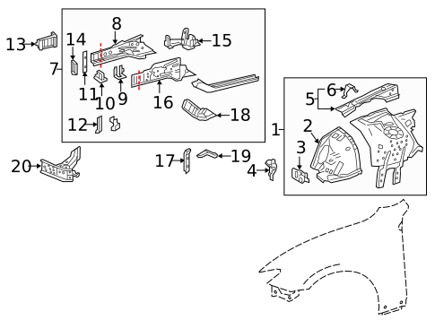 Structural Components & Rails for 2025 Lexus RC F #0