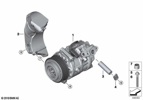 Compressor, Magnetic Clutch for 2022 BMW M5 #0