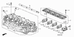 12200RNAA00 - Engine: CYLINDER HEAD for Honda Image