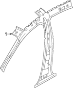 71401L2000 - Body: Inner Center Pillar for Kia: K5 Image