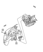 4668865AC - 2.4L Gas; Engine: Torque Reaction Bracket for Mopar Image