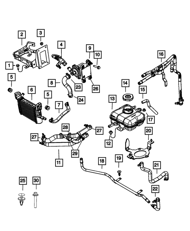 5181874AC - Cooling: Pump Supply Hose for Mopar Image