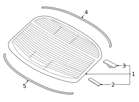 Glass & Hardware - Back for 2016 Kia Optima #1