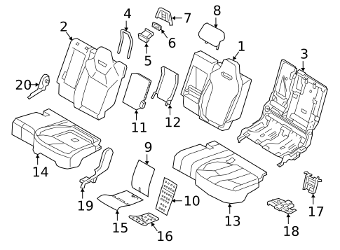 Rear Seat for 2022 Land Rover Range Rover Sport #1
