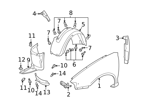 Fender & Components for 2007 Audi A3 Quattro #0