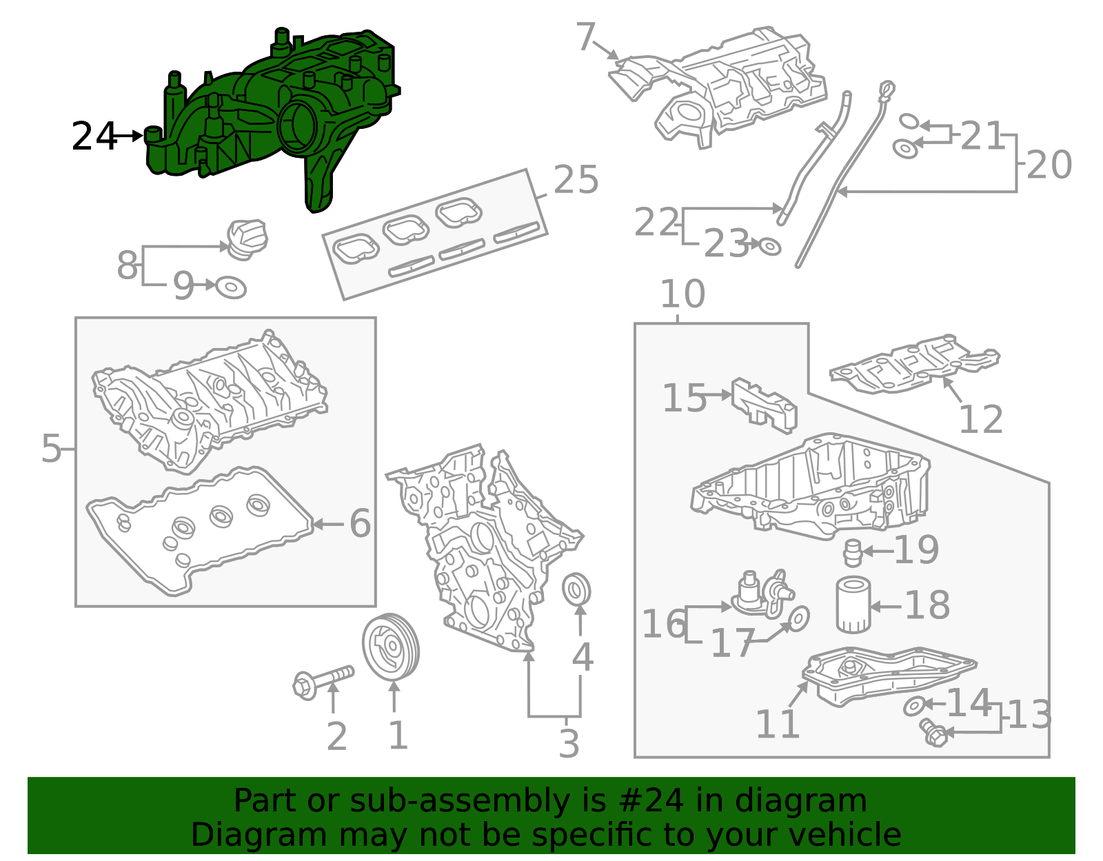 2017-2026 GM Intake Manifold Assembly 12674037 GM | GMPartsDirect.com