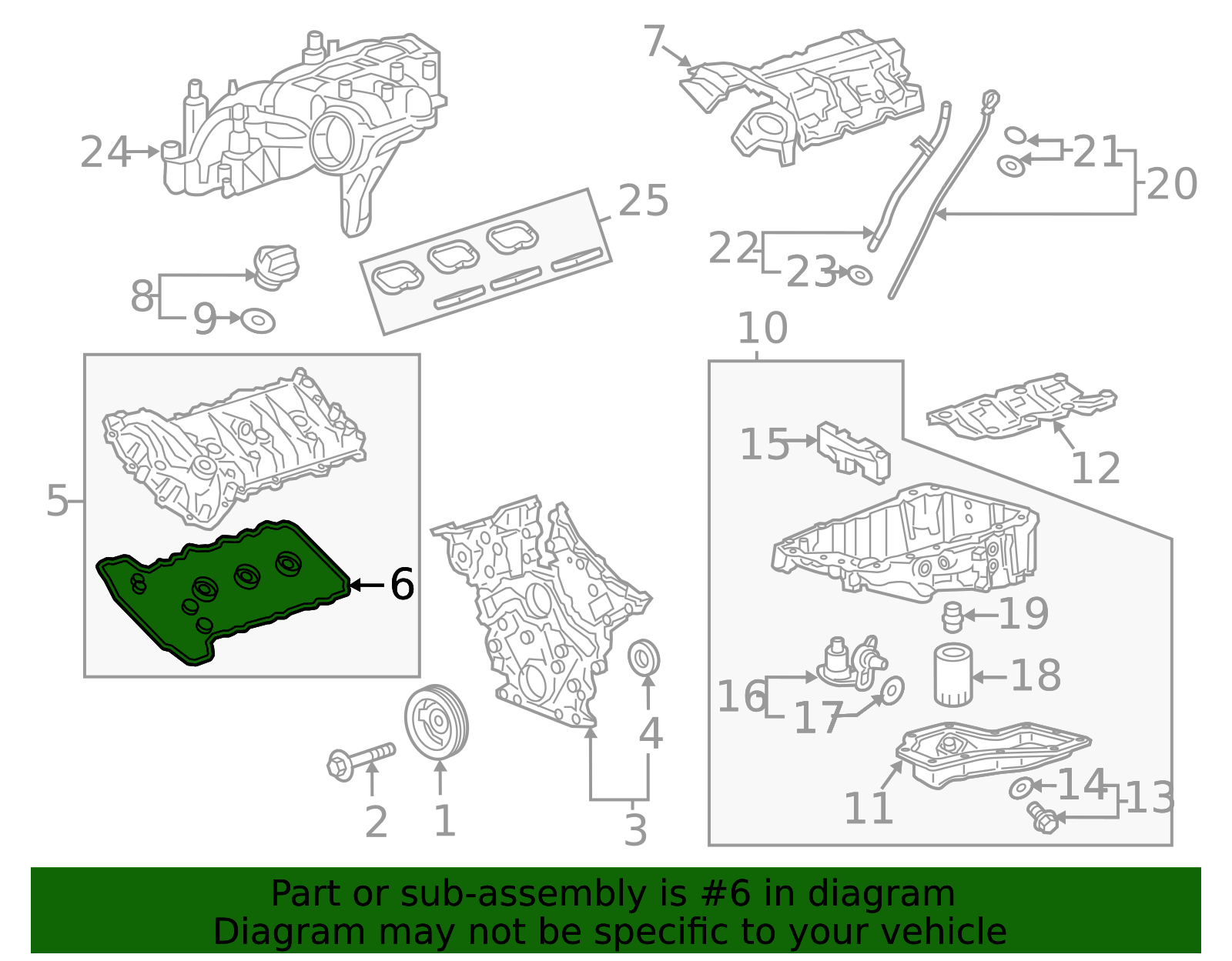 Genuine GM Driver Side Camshaft Cover Gasket 91176067