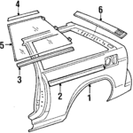 6160116331 - Body: Outer Panel for Toyota Image