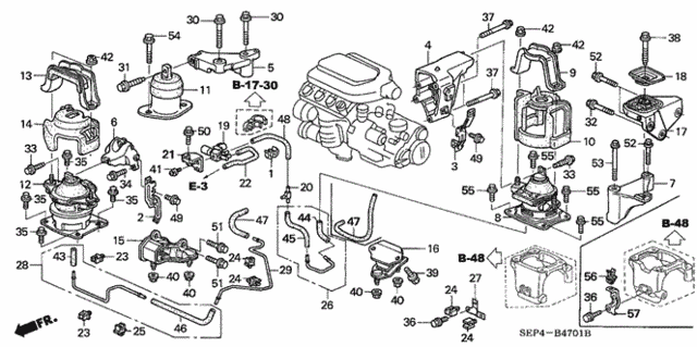 Engine Mounts (AT) (-'06) for 2004 Acura TL #0