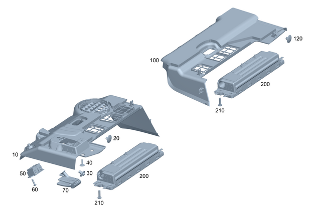 4636800502 - Instrument Panel/Center Console/Linings: Footwell Cover for Mercedes-Benz: G500, G550, G580, G63 4x4 Squared AMG, G63 AMG Image image