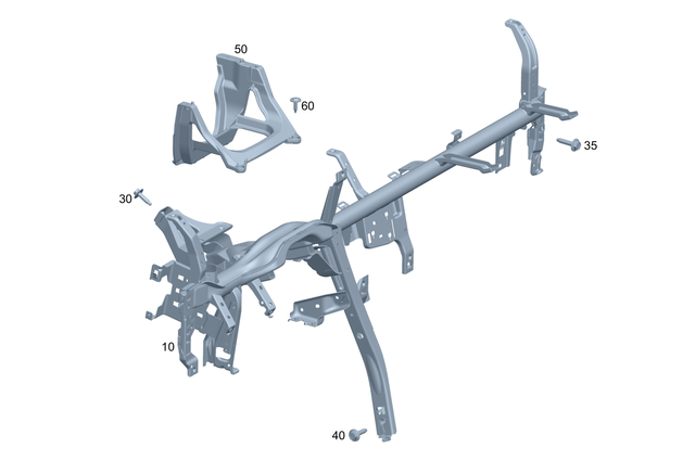 2476800805 - Front-End Assembly, Front Panel: Crossmember for Mercedes-Benz: 180b, GLA250, GLA35 AMG, GLA45 AMG, GLB250, GLB35 AMG Image image
