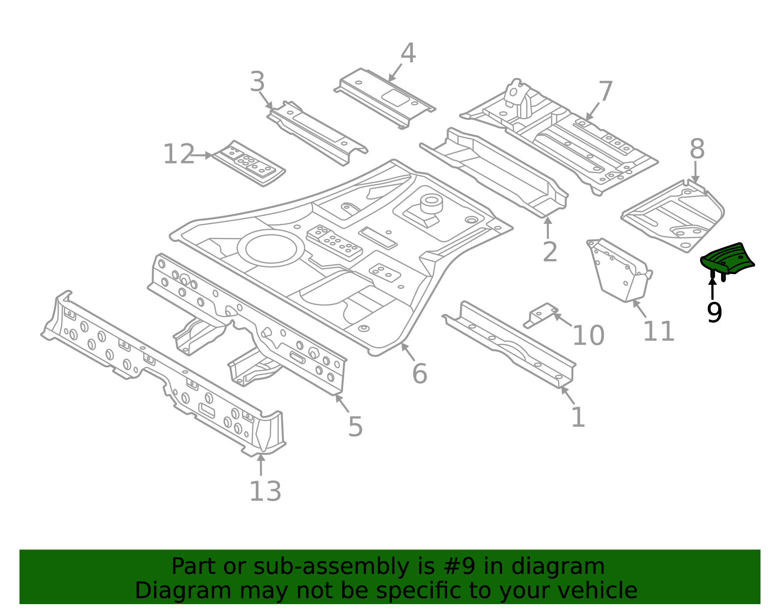 2019-2026 BMW Floor Pan Holder 41009481457 | OEM Parts Online