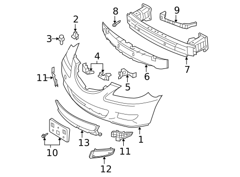 Bumper & Components - Front for 2004 Mazda 3 #0