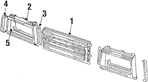 Grille & Components for 1985 Toyota Camry #0
