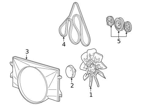 Belts & Pulleys for 1998 Ford E-150 Econoline Club Wagon #0