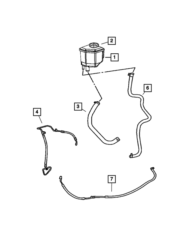 4782349AC - Steering: Power Steering Supply Hose for Mopar Image