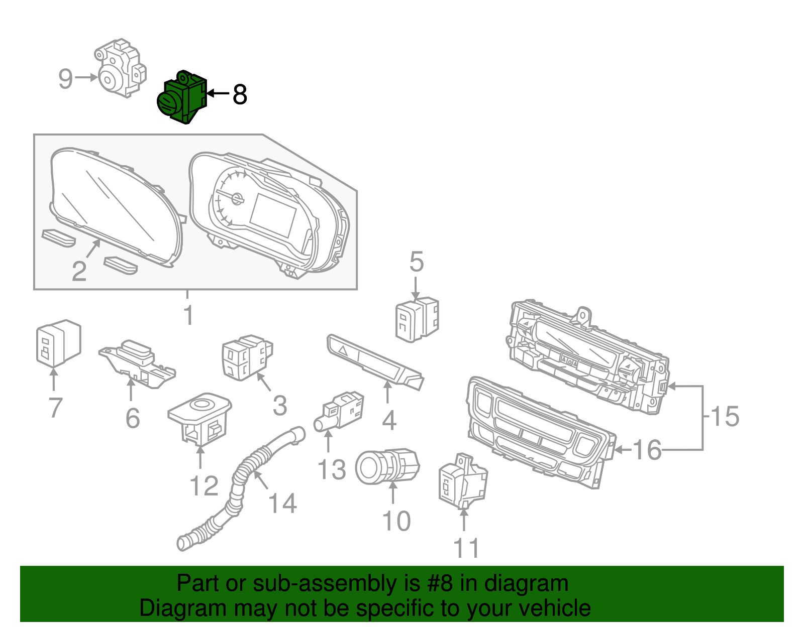 35570-T6A-J01 - Switch Assembly Economy - 2016-2021 Honda | Honda Parts ...