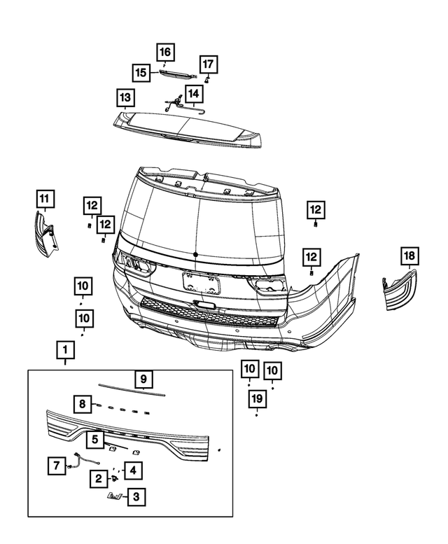 68156575AI - Electrical: Liftgate Lamp for Mopar Image