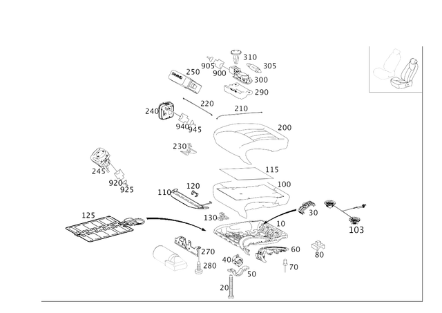 7337004000 - Driver Seat: Blind Rivet for Mercedes-Benz: G55 AMG, G550, G550 4x4, G63 AMG, G65 AMG, GL320, GL550, ML320, ML350, ML450, ML500, ML550, ML63 AMG, R320, R350, R500 Image image