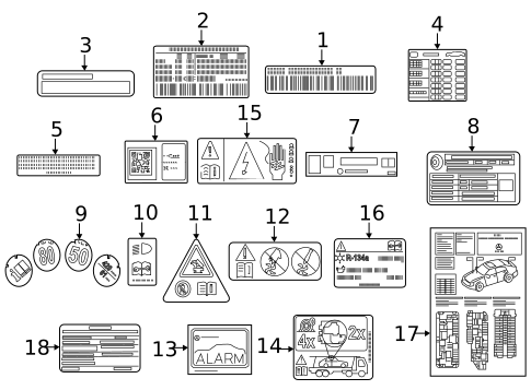 Information Labels for 2025 Mercedes-Benz E 350 #0