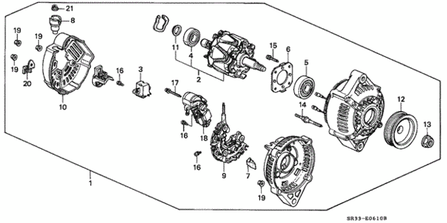 Alternator (Denso) for 1995 Honda Civic #0