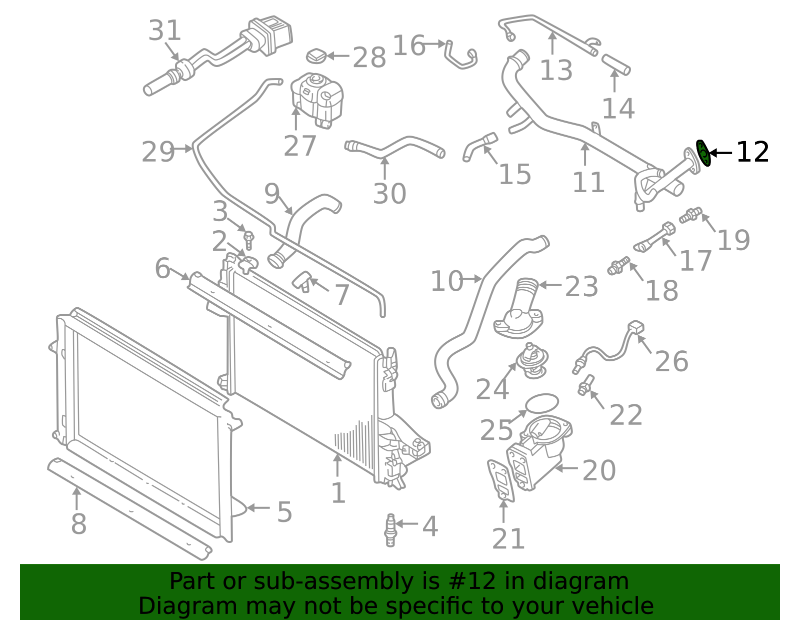 1992-2009 Volvo Engine Coolant Pipe Gasket 1236119 | TascaParts.com