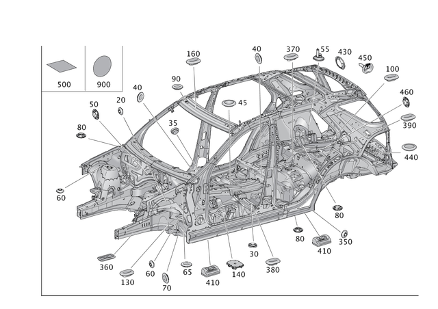998299064 - Body-in-White: Grommet for Mercedes-Benz: CLS450, CLS53 AMG, E300, E350, E43 AMG, GL320, GL350, GL450, GL550, GL63 AMG, GLC300, GLC43 AMG, GLC63 AMG, GLC63 AMG S, GLE300d, GLE350, GLE400, GLE43 AMG, GLE450, GLE450 AMG, GLE450e, GLE53 AMG, GLE550e, GLE580, GLE63 AMG, GLE63 AMG S, GLK250, GLK350, GLS350d, GLS450, GLS550, GLS580, GLS63 AMG, Maybach GLS600, ML250, ML320, ML350, ML400, ML450, ML500, ML550, ML63 AMG Image image