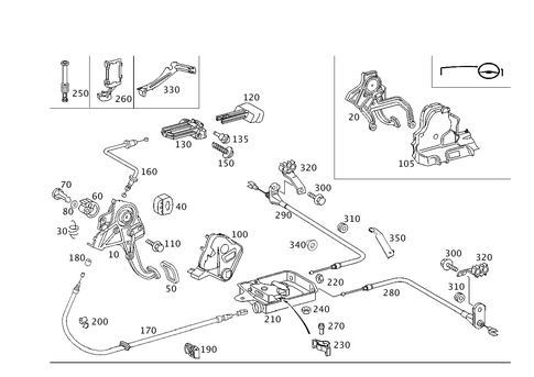 Foot Operated Parking Brake for 2000 Mercedes-Benz C230 #0