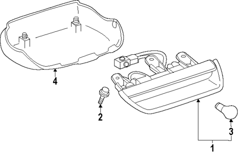 High Mounted Stop Lamp for 1994 Toyota Camry #1
