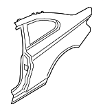 41007372152 - Body: Quarter Panel for BMW: 228i, 228i xDrive, 230i, 230i xDrive, M235i, M235i xDrive, M240i, M240i xDrive Image
