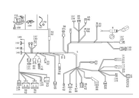Cockpit Cable Harness for 1999 Mercedes-Benz CLK430 #0
