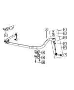 52855340AA - Front Suspension: Stabilizer Bar Grommet Retainer, Lower for Chrysler: Aspen | Dodge: Durango, Ram 2500 | Ram: 2500, 3500 Image