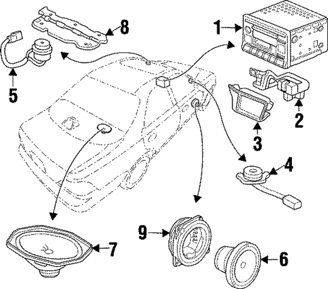39121SL5A01 - Body: Speaker for Acura Image