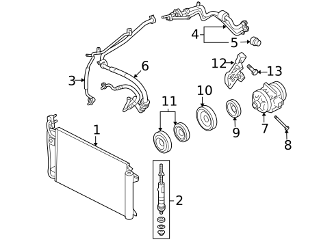 A/C Condenser & Evaporator for 2006 Lincoln Zephyr #0