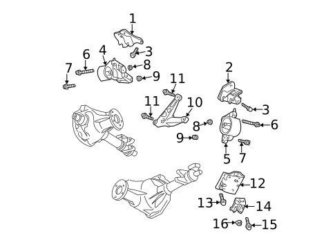 Engine & Trans Mounting for 2004 Dodge Dakota #0