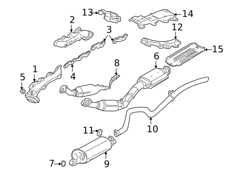 Exhaust Components for 2003 Lincoln Aviator #0