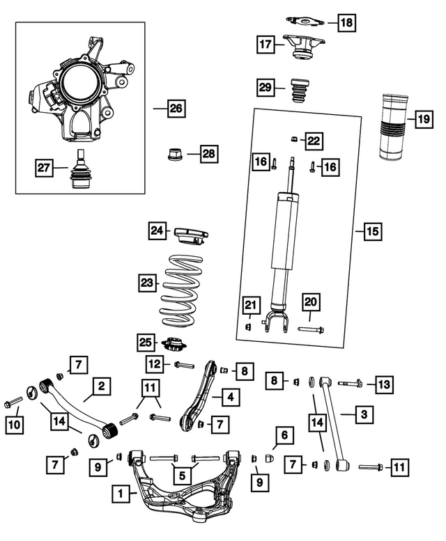 68077935AA - Rear Suspension: Bolt Cover Cap for Mopar Image image