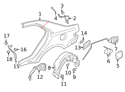 Quarter Panel & Components for 2017 Lincoln Continental #0