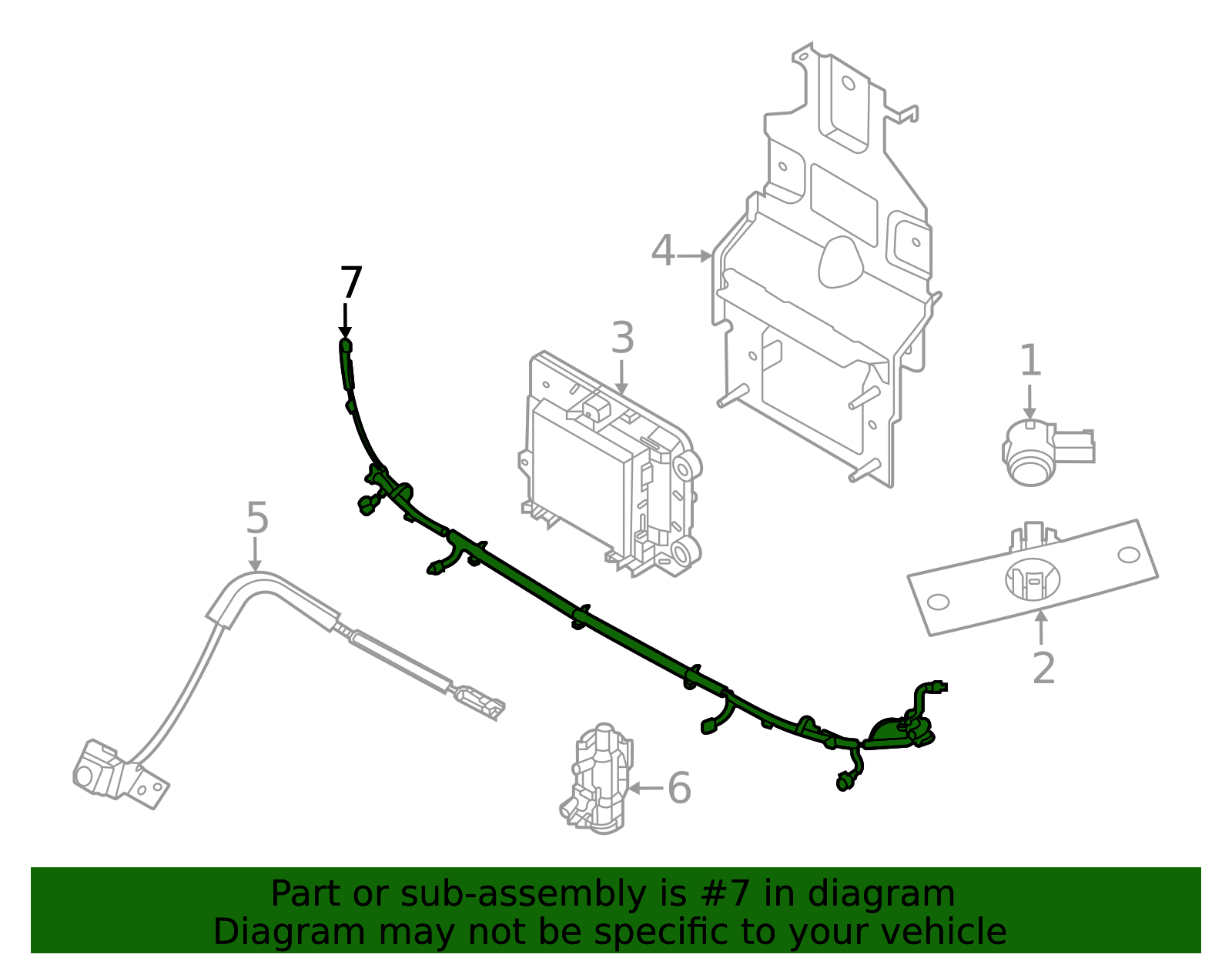 2022-2025 Nissan Pathfinder Parking Aid System Wiring Harness 24033 ...