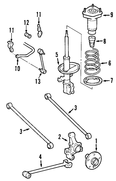 Rear Suspension for 2009 Toyota Avalon #1