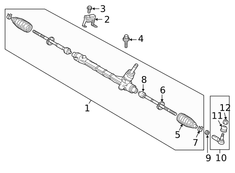 Steering Gear & Linkage for 2007 Mitsubishi Outlander #3