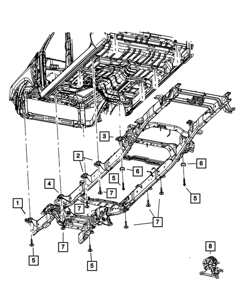 Body Hold Down for 2020 Ram 2500 #1
